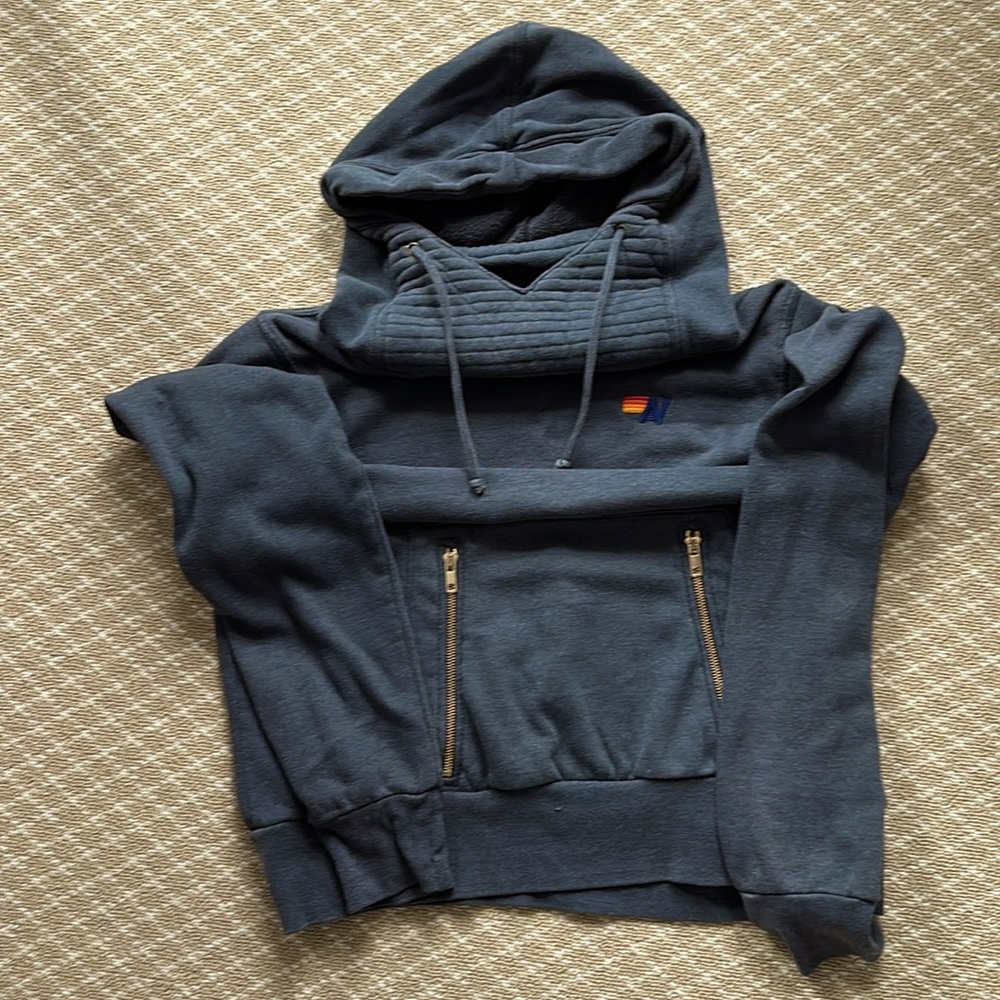 Aviator Nation Ninja Hoodie. Dark Grey. Size Medium. Original Price $207